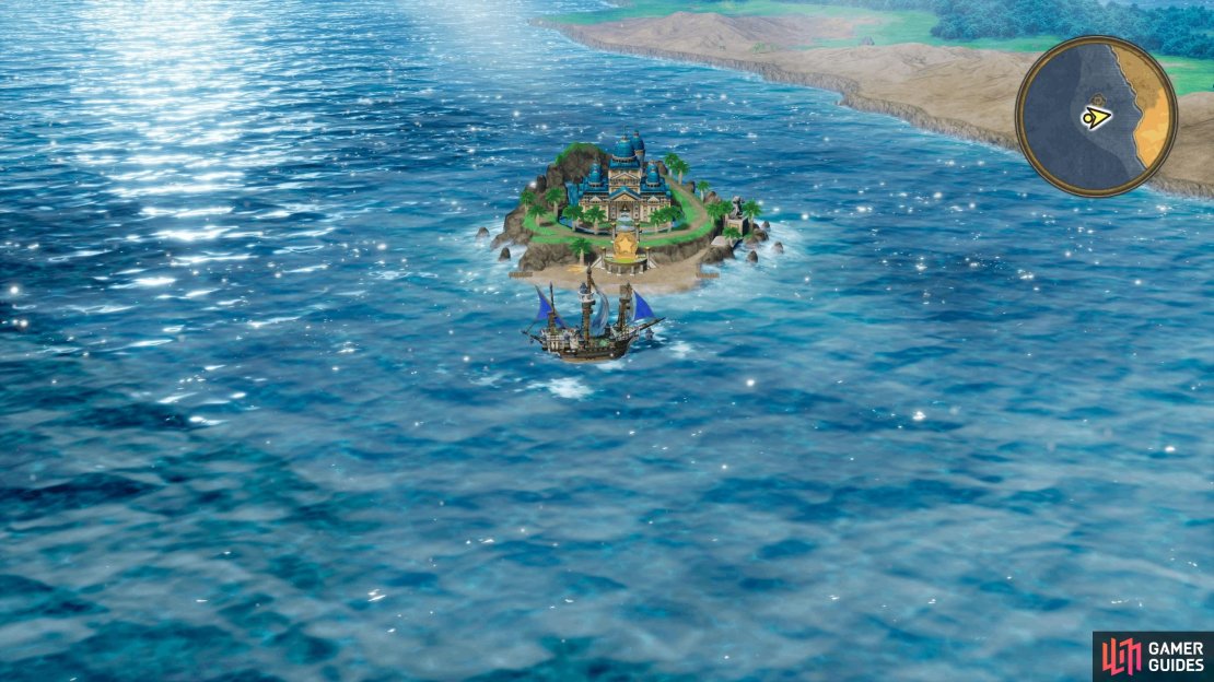 The Isle of the Monarch of Medals is west of Oasis on the world map.