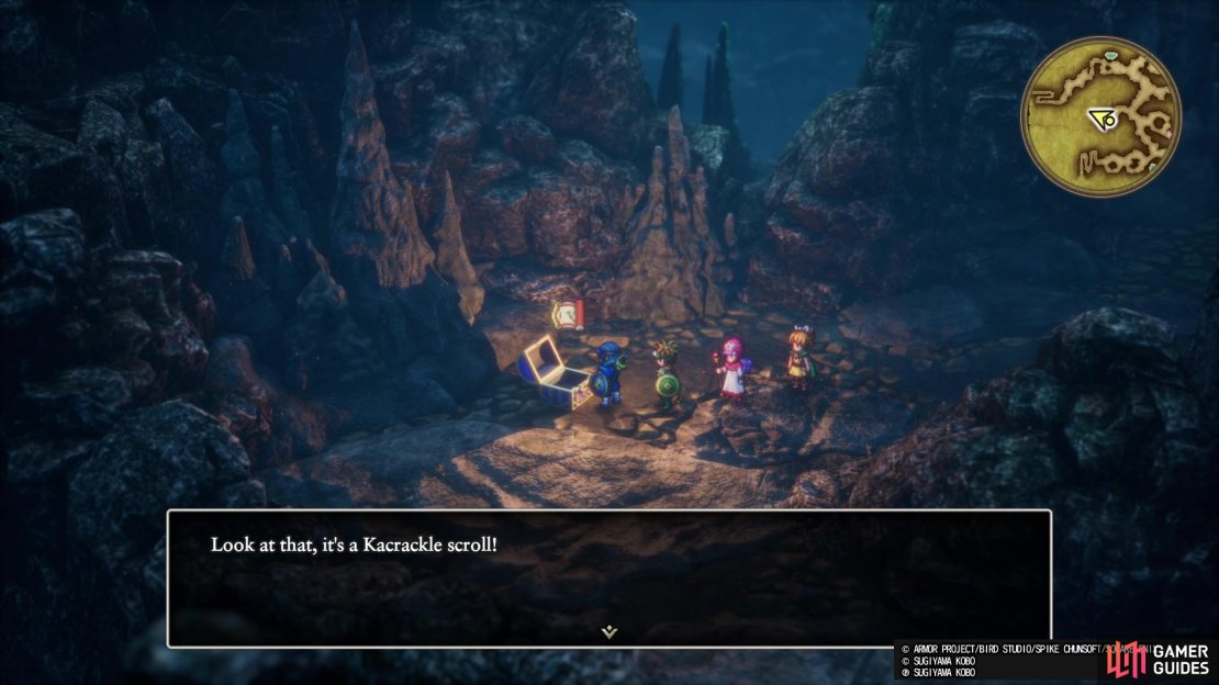 L3 has the first of two Kacrackle Scrolls you can find in this dungeon.