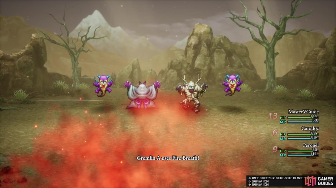 The Gremlins will mostly do a Fire Breath, which isn’t a lot of damage, but it adds up.
