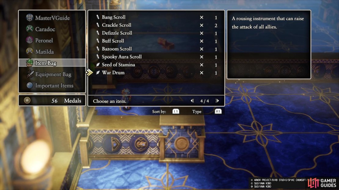 The War Drum is an item that increases the party’s attack when used.