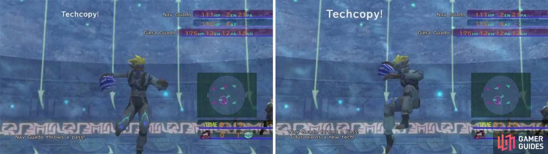 When you see the Techcopy notice pop up, quickly respond to learn the technique.