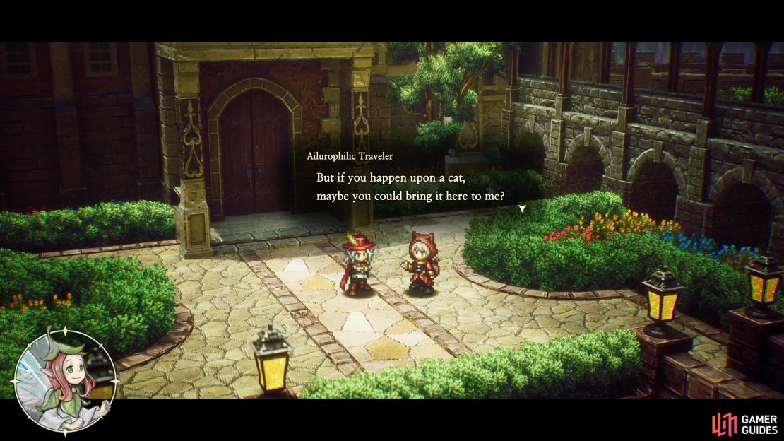 The quest “Capricious Neighbors” will start when you leave Castle Huther after returning with the Moonmirror. You can start collecting cats after this quest!
