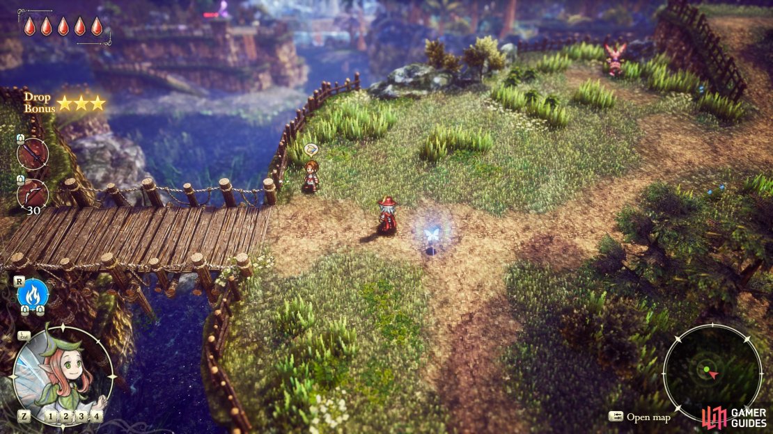 After talking to Hirt in Hitoyori, search the northwestern edge of Eastern Hucarea and talk to Flon to start this quest.