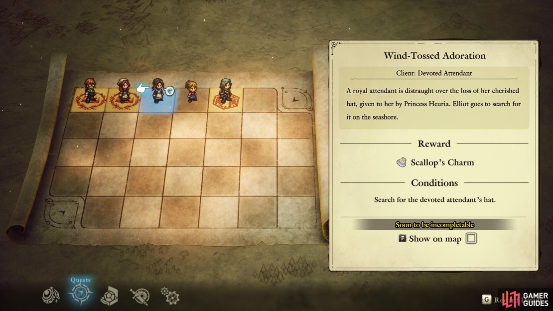 When a quest is about to become permanently unavailable, you’ll see sweat drops near the quest-giver’s icon,