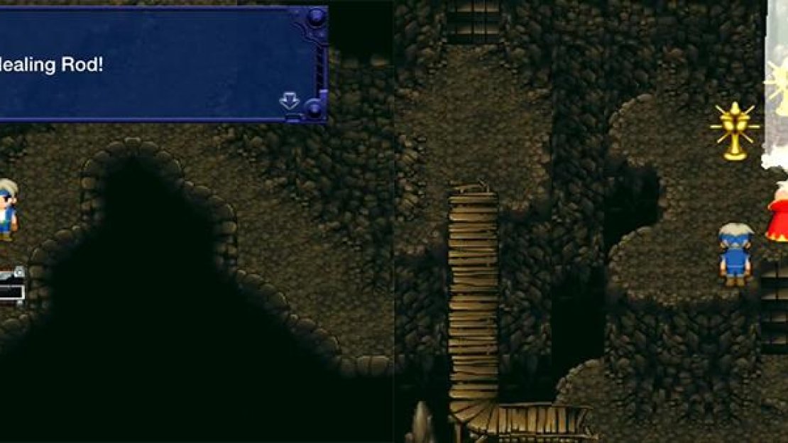 Grab the Healing Rod as you enter. Find the golden statues to carry on the story.