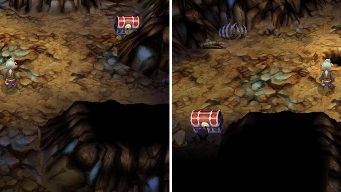 How did Luneth not notice the hole he fell through?