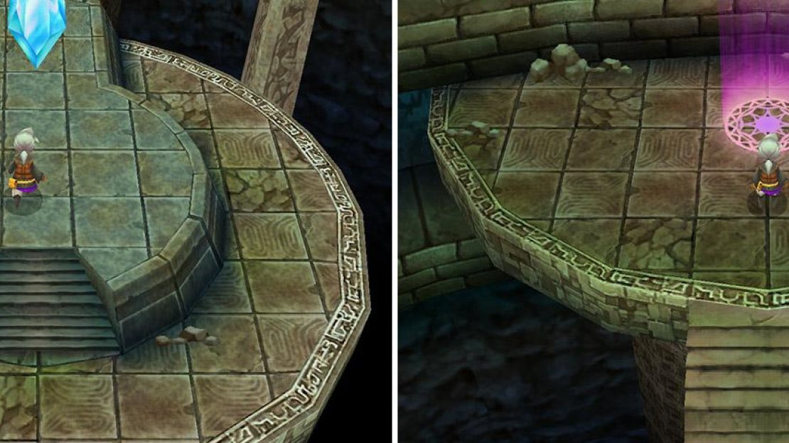 Teleporters appear near all the Crystals. Use them to return to the Overworld!