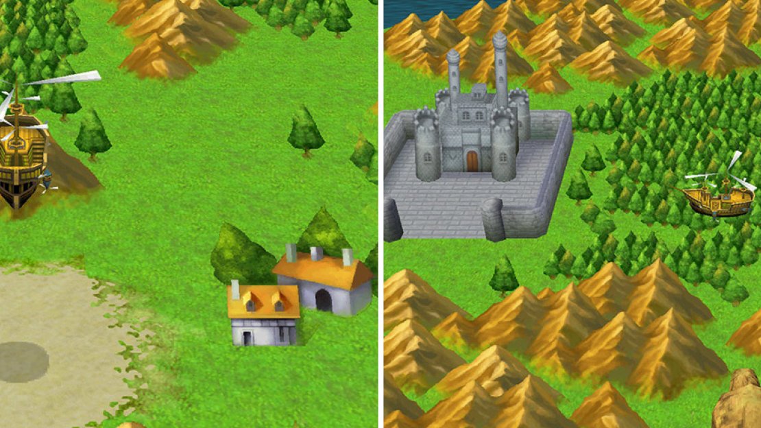 The airship should be in the sandy area outside Kazus, then press A to get in. Land by pressing B.