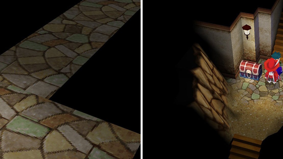 Enter it and you’ll find two chests past some stairs; open each one for a Phoenix Down. Then continue into another dungeon.