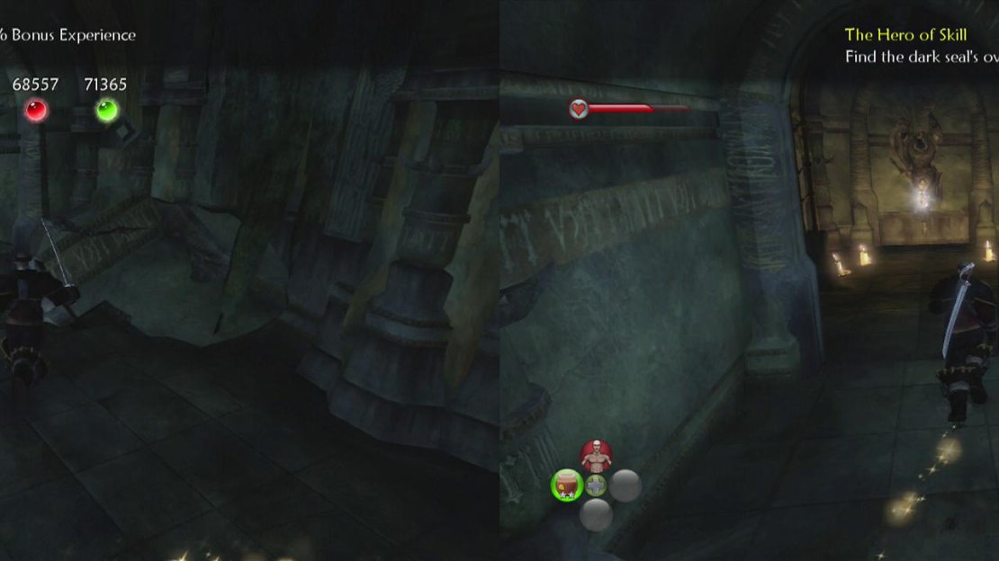 After clearing the room, destroy the weak wall and grab the silver key from inside (right).