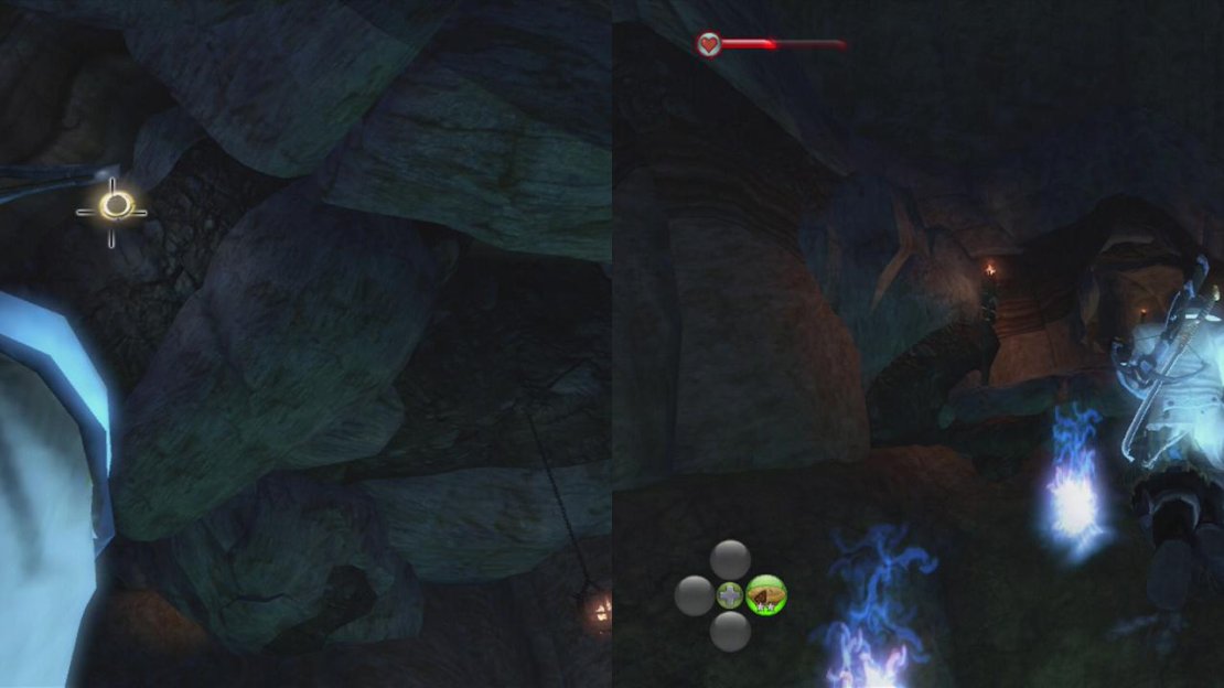 Use the flit switches (left) to create a series of invisible bridges to cross the room (right).