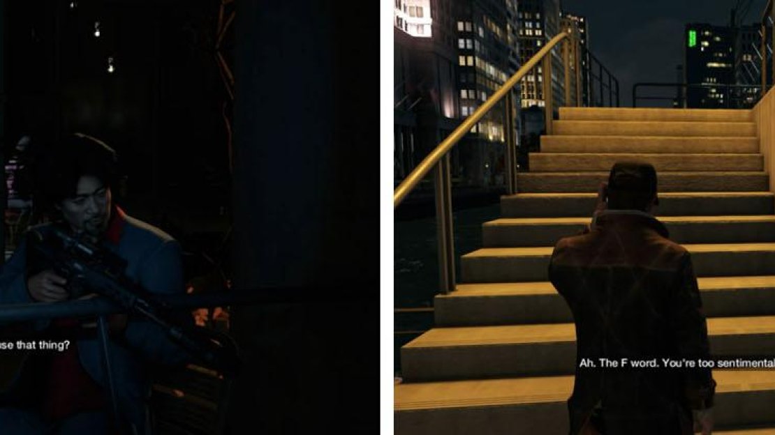 Meet up with Jordi (left) and then head across the river and arm yourself for the battle ahead (right).