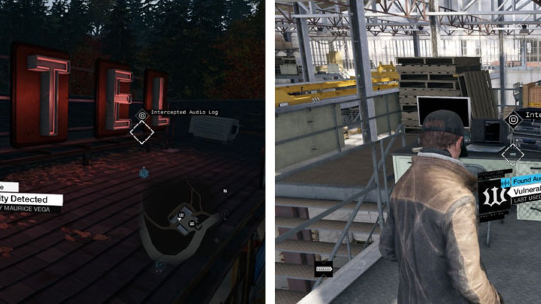 The 4th burner phone located in front of the Crazy Moose Motel sign (left). The 7th burner phone in the Brandon Docks shipping warehouse (right).