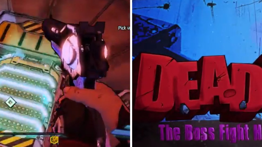 Jump pads will launch you into the air and will be scattered throughout Pandora’s moon. The one pictured will bring you to the first challenging boss of the game, Deadlift.