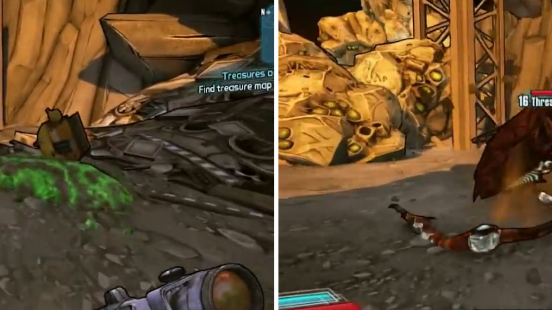 Search the highlighted spots until a Thresher pops up, which means you need to kill it.