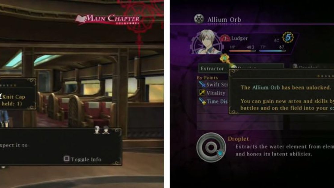As you walk through the train cars make sure to check for treasure and then learn about the new Allium Orb system.