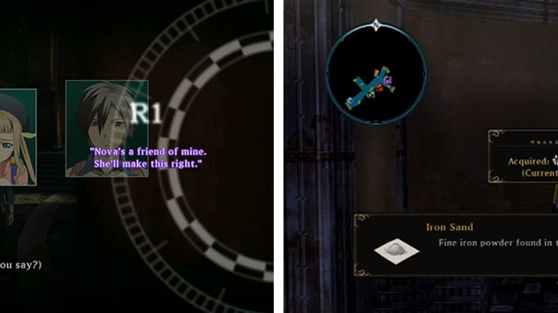 Watch the skit in the Marketplace and then grab the Iron Sand before heading to the station.