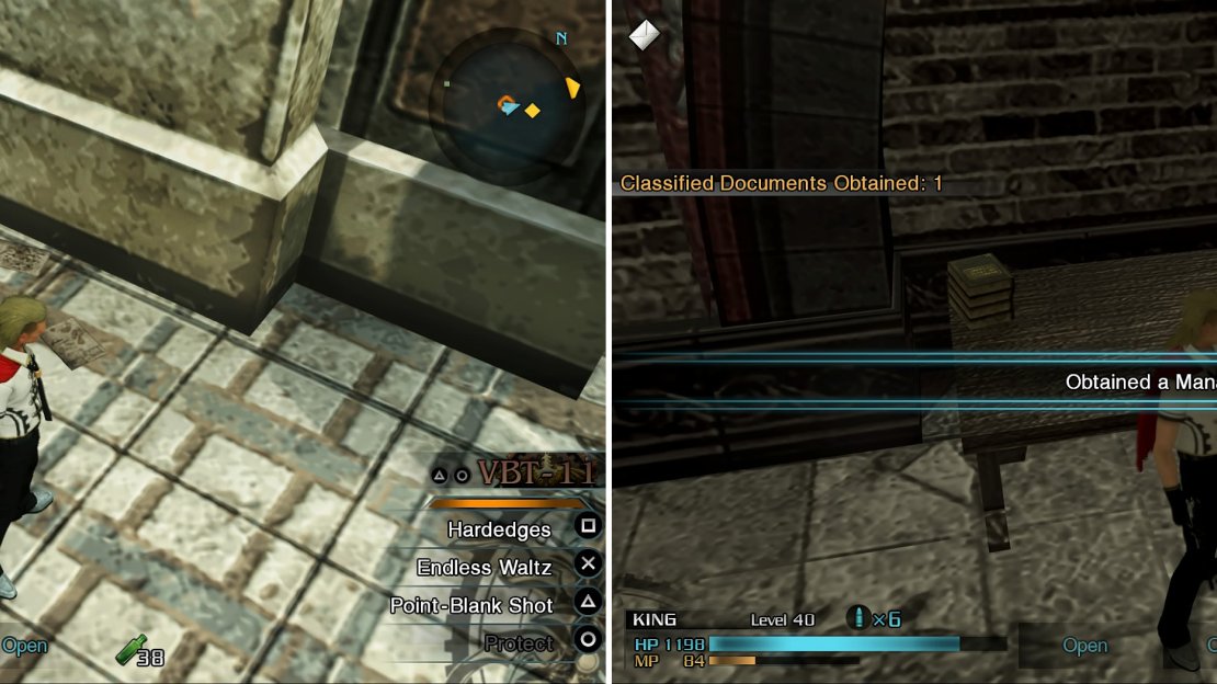 Your task is to recover documents in the Stronghold. This one (left) is awkward to pick up. The others (right) are found in the various laboratories in the base.