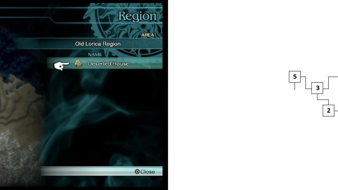 The location of the dungeon on the overworld (left), as well as a map for the dungeon itself (right).