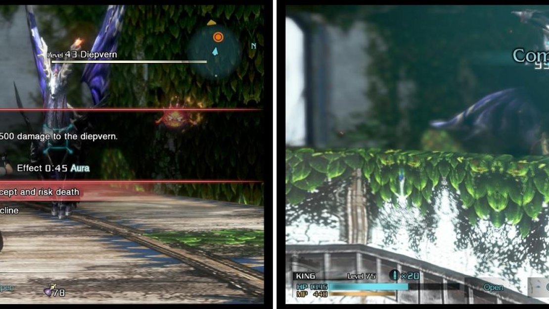 A character, such as King, with his Point-Blank Shot (right), can easily deal 3,500 damage to the Diepvern.