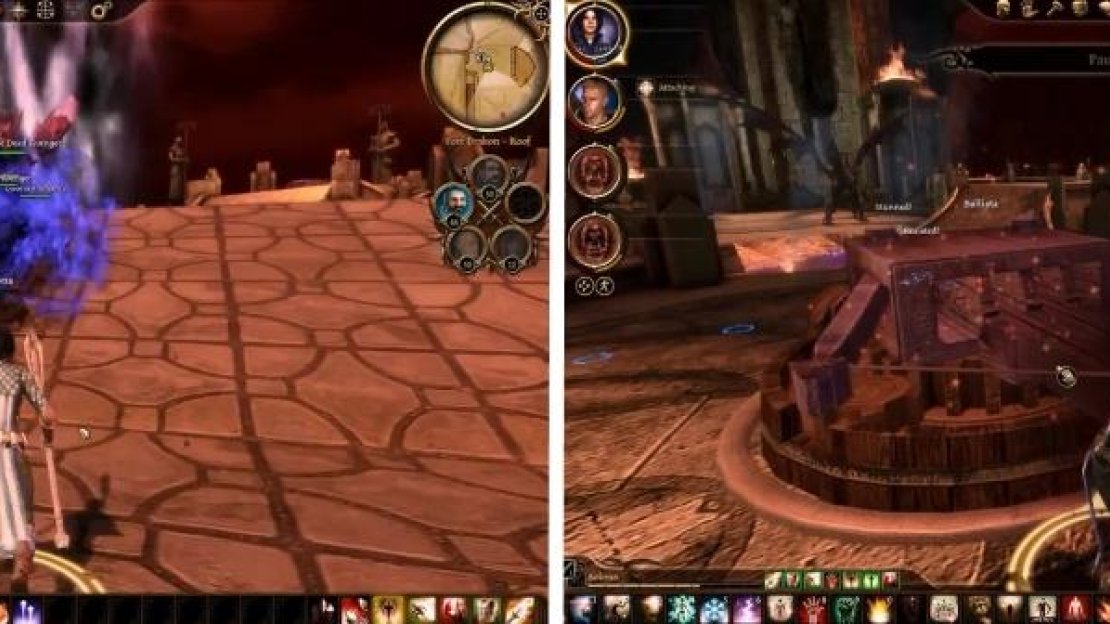 Remember to use your armies in this fight to deal with the Darkspawn as well. At 50% use the ballistas spread around the Fort to kill it faster.