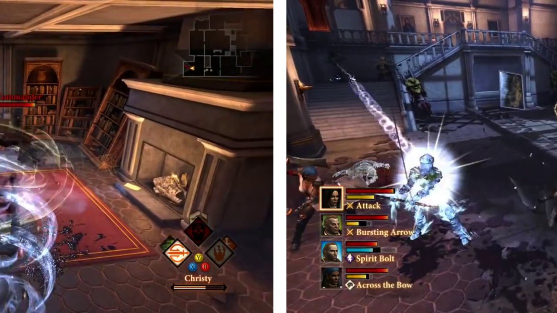 Return to the main room with the rest of the party and clear out the guards for another scene.