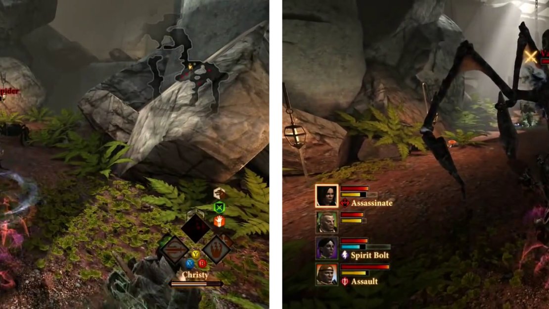 Move through the Mountain Cave, killing enemies as you go (left). Eventually you will encounter another varterral (right).