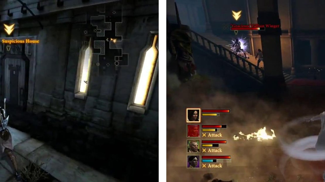 Enter the Suspicious House and defeat the Invisible Sisters inside.
