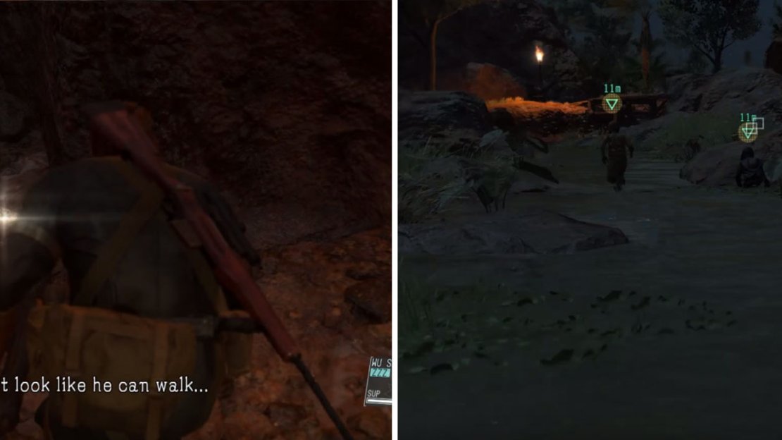 Collect the diamonds from the cell (left) then carefully escort the children to the chopper (right).
