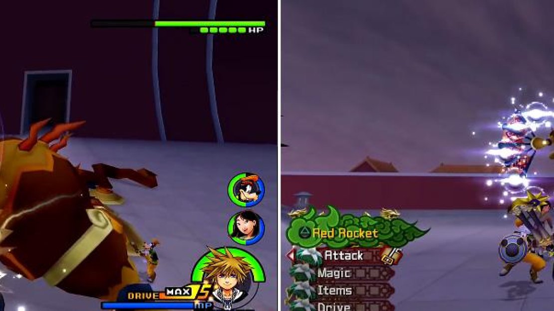 Damage the horns on Storm Rider’s head (left) to whittle away the HP. Watch out for Thunder Wings (right) and make sure to guard against it.