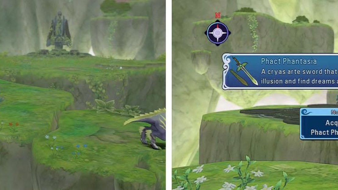 Destroying the yellow crystal will allow you to get the Phact Phantasia on the lowest floor.