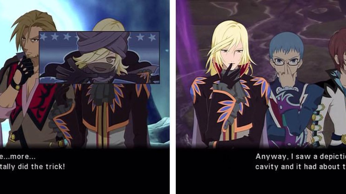 Finally head to Ghardia Shaft for the last scene with the Mask of Barona (left) and then don’t forget to stop by the belly of the Rockgagong (right).