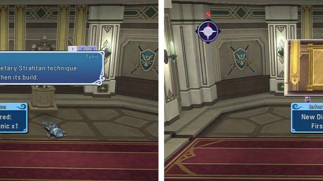 Check the rooms for a Runic Tunic and then get the discovery for a skit.