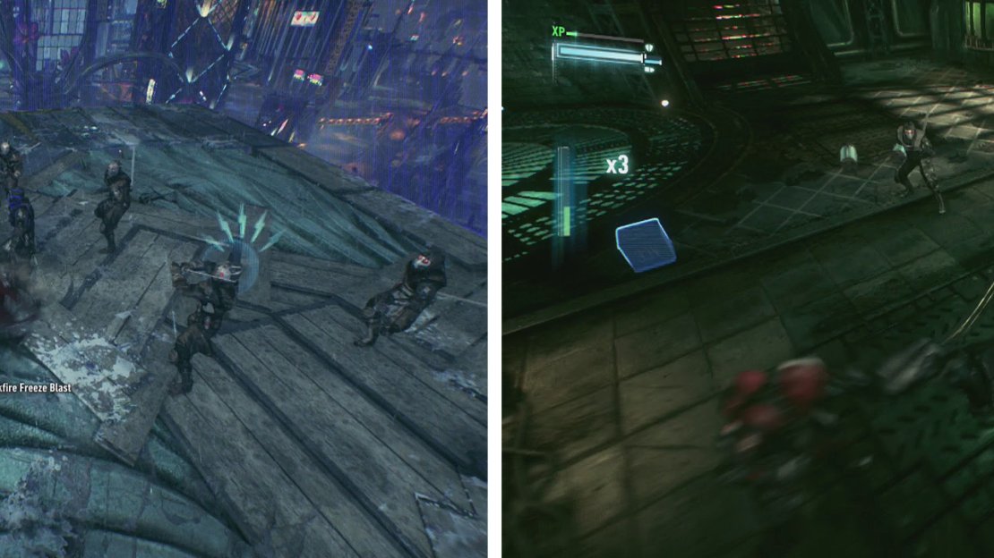 Combat Experts carry swords and can jump from long distances (left). Medics can revive fallen enemies (right).