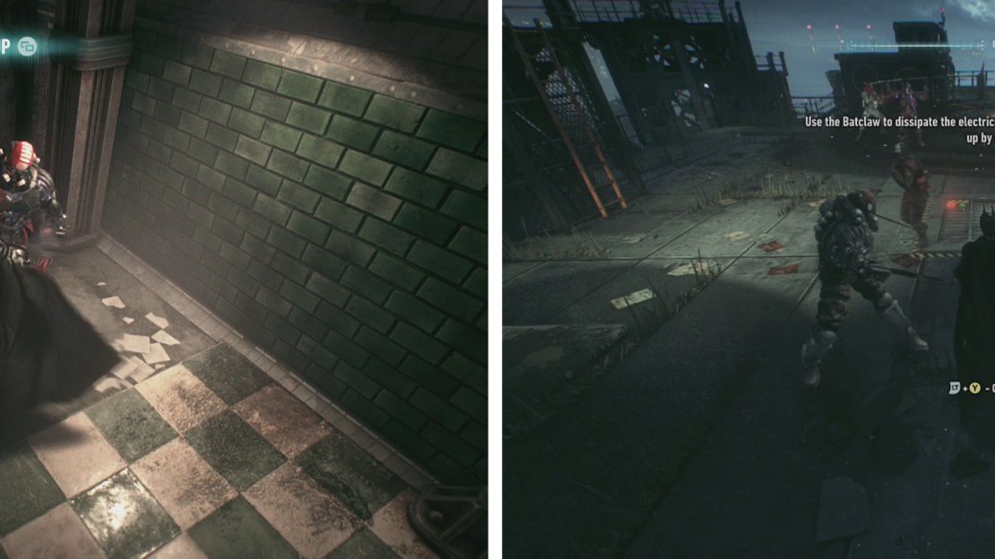 The Brutes are much tougher than regular enemies (left). They too can equip weapons including shields (right).