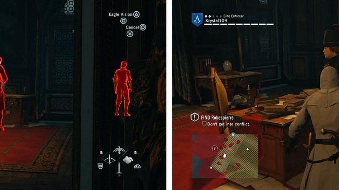 Inside, Phantom Blade the Brute and then silently kill the other two guards.