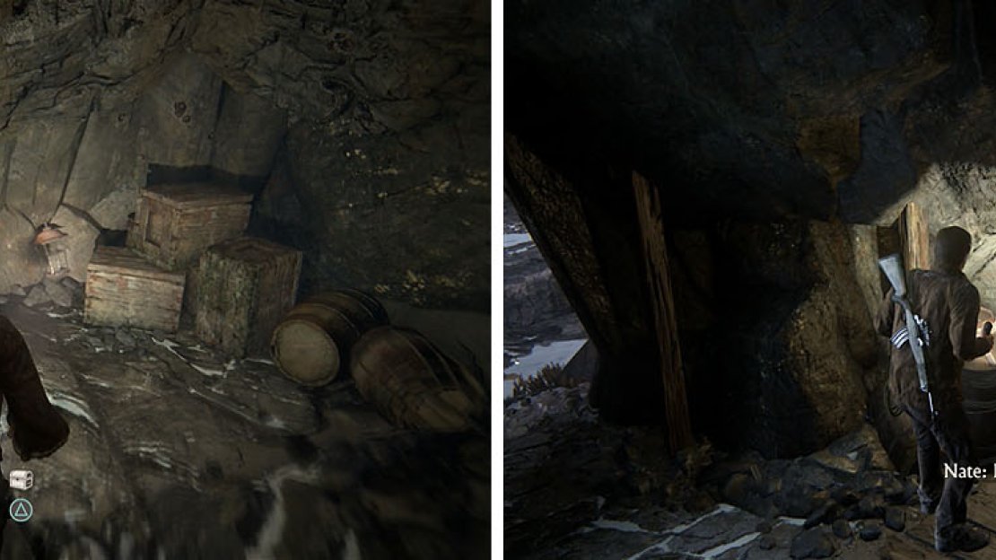 After encounter more enemies, collect the treasure in the tunnel and the cave.