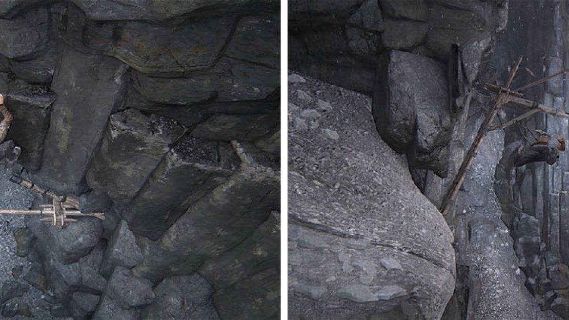 Drop onto the post from the ledges and then make sure to grapple on the other end.