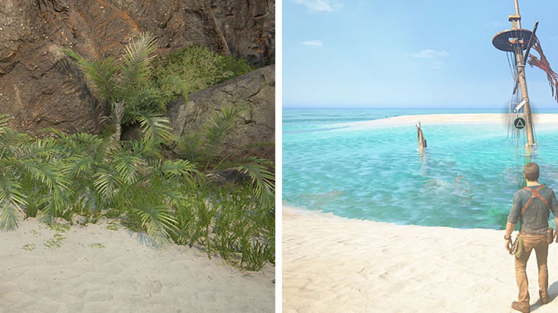 Left: Grave of Burnes’ Crew / Right: Sunken Ship