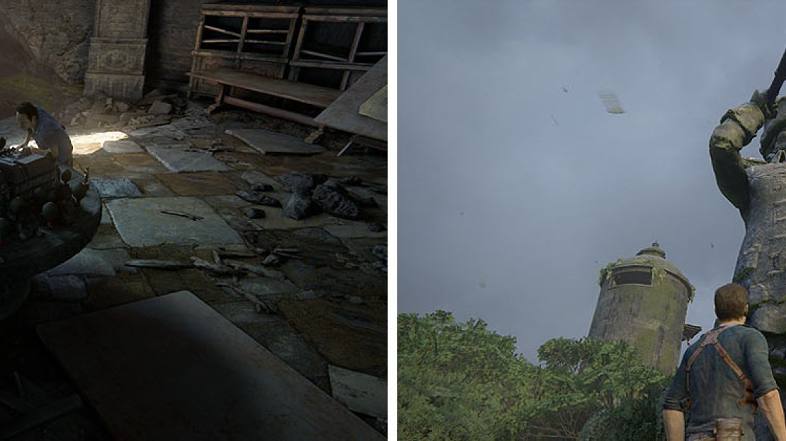 Left: City Diorama / Right: Henry Avery’s Statue