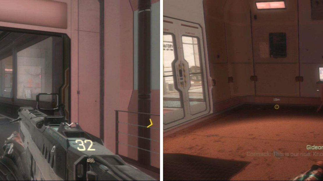 After crossing the area with the AST and when you’re going towards the tank, check the room to the right, break the glass and enter to get your Intel.