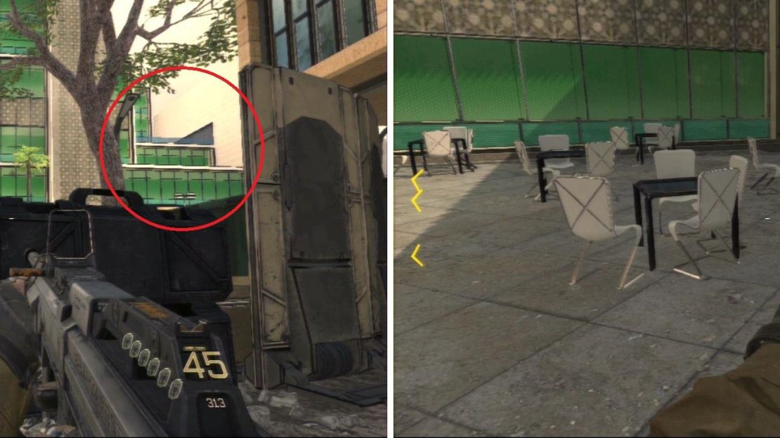 Check the top on the back of the area (opposite from the targets) to find it sitting on a bench.