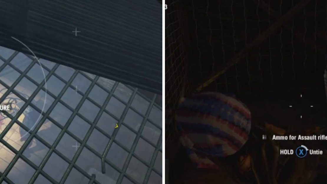 Take pictures of the interrogation rooms if you picked Amita (left), or rescue hostages if you picked Sabal (right).