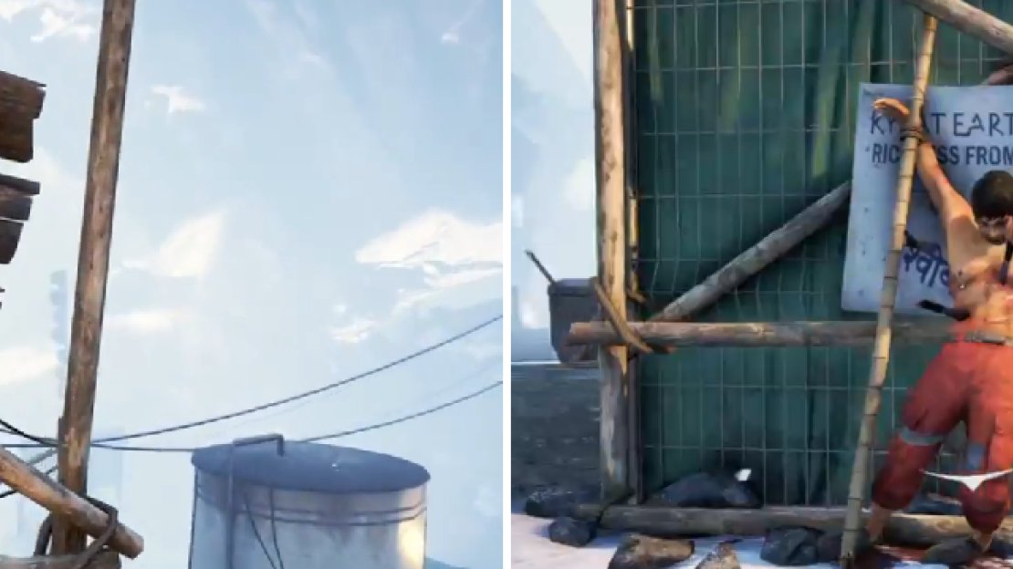 You don’t have any weapons, including your melee one, so make sure you pick up the few throwing knives pictured to help defend yourself until you can find weapons.
