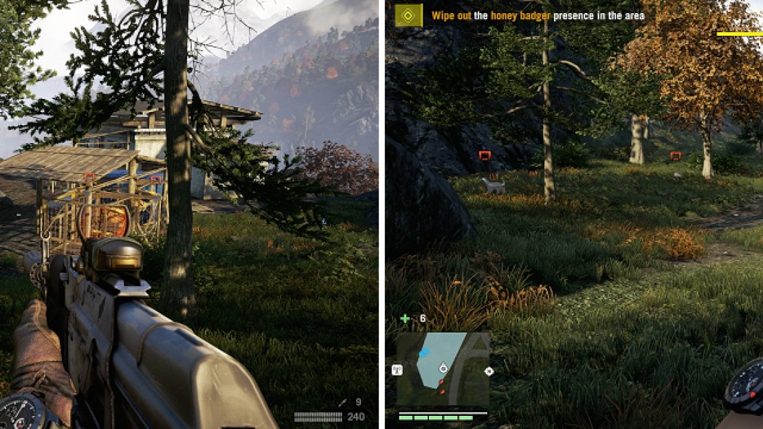 You have to clear out the animals in the designated areas and you can use whichever weapons you want.