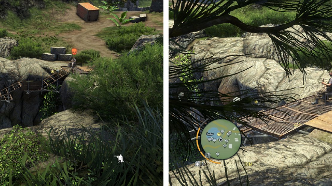 When you get to the cenote, you’ll have to use your master stealth skills to sneak past the enemies without being seen.