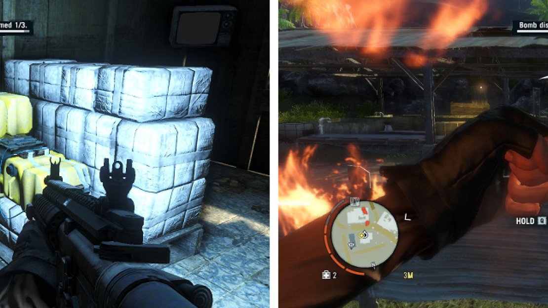 While Sam is defusing the bombs, you’ll need to protect him from the enemies that show up.