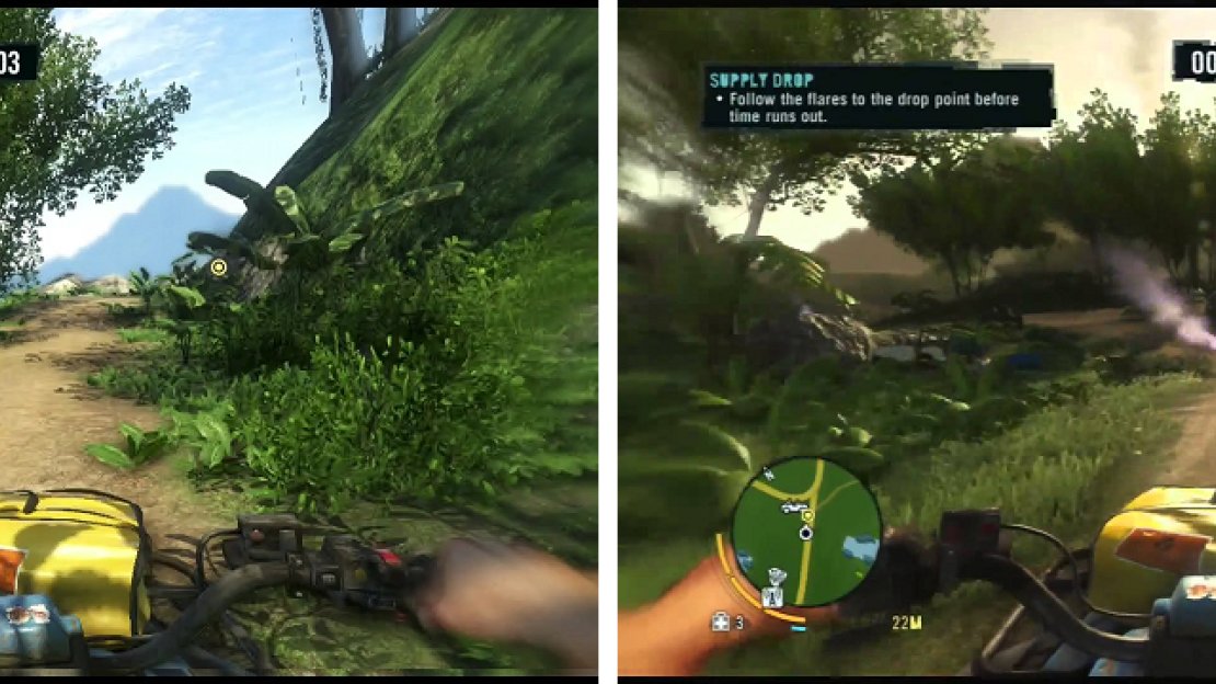 Supply Drop quests are checkpoint races, where you have to drive a specific vehicle to the drop point, making sure to hit the flares that are along the path.