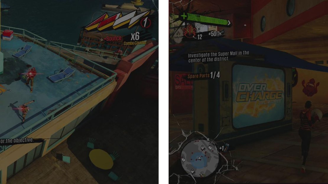 The first fridge is on a balcony (left). The second is laying in the doorway of a shop in the outdoor mall (right).