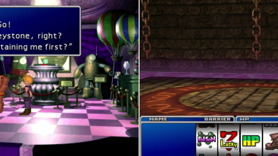After oogling the Keystone, Dio will offer it to you… provided you entertain him (left). Do so by competing in the Battle Arena, defeating rounds of enemies and surviving cumulative handicaps after each round (right).